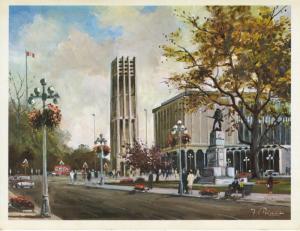 Victoria BC Museum And Carillon Tower Frederick Priddat Art Postcard D18