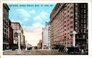 St. Louis, Missouri - Downtown on 12th Street, Jefferson Hotel - in 1921