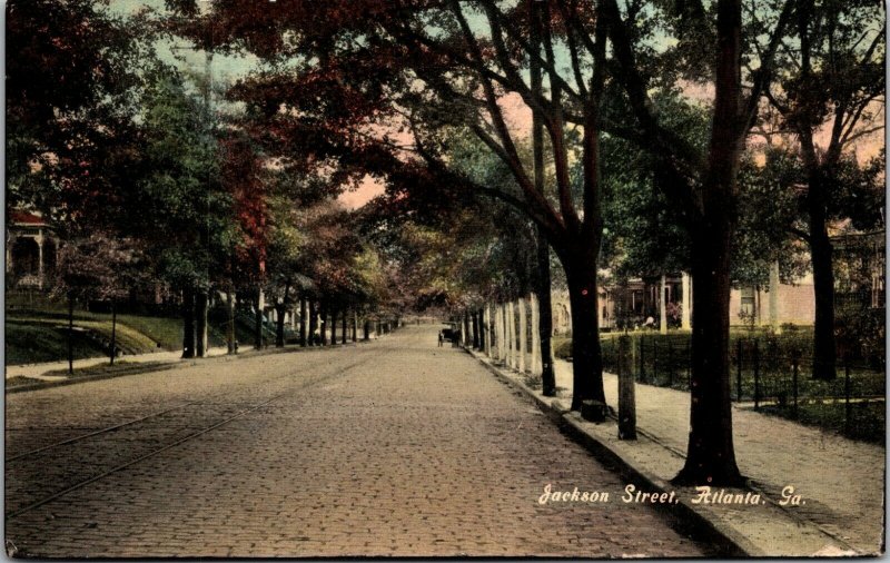 ATLANTA, Georgia  GA   JACKSON STREET Scene  ca 1910s  Postcard 