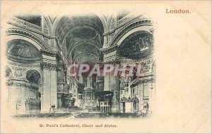 Postcard Old London St Paul's Cathedral Choir and Aisles