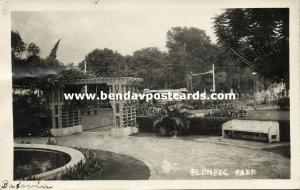 indonesia, JAVA BATAVIA, Fromberg Park with Tram (1920s) RPPC Postcard