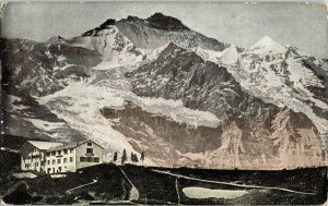 Jung Frau Swiss Alps Peak Bernese Europe Mountains Vintage Postcard UNP Unused 