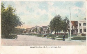 Postcard Navarre Place in South Bend, Indiana~129194