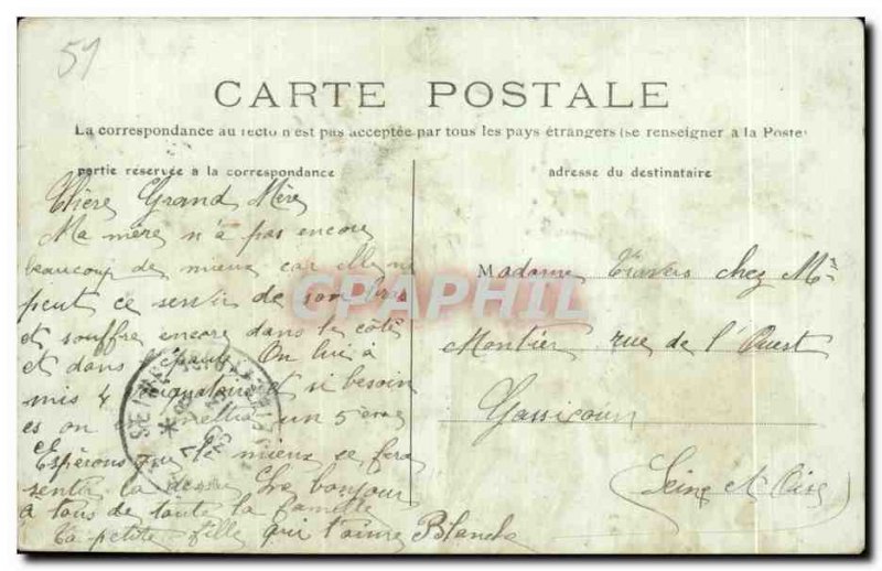 Old Postcard Epernay Panoramic Train