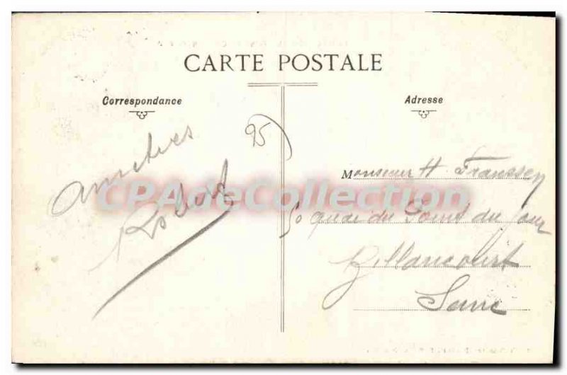 Postcard Pontoise Old Bridge Railway