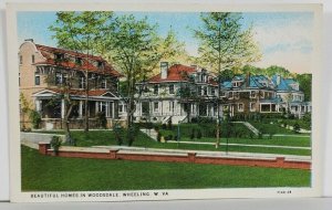 WV Beautiful Homes in Woodsdale West Virginia Postcard Q13