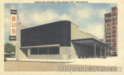 Union Bus Station, Oklahoma City, Oklahoma, OK, USA Bus Postcard Post Card  U...