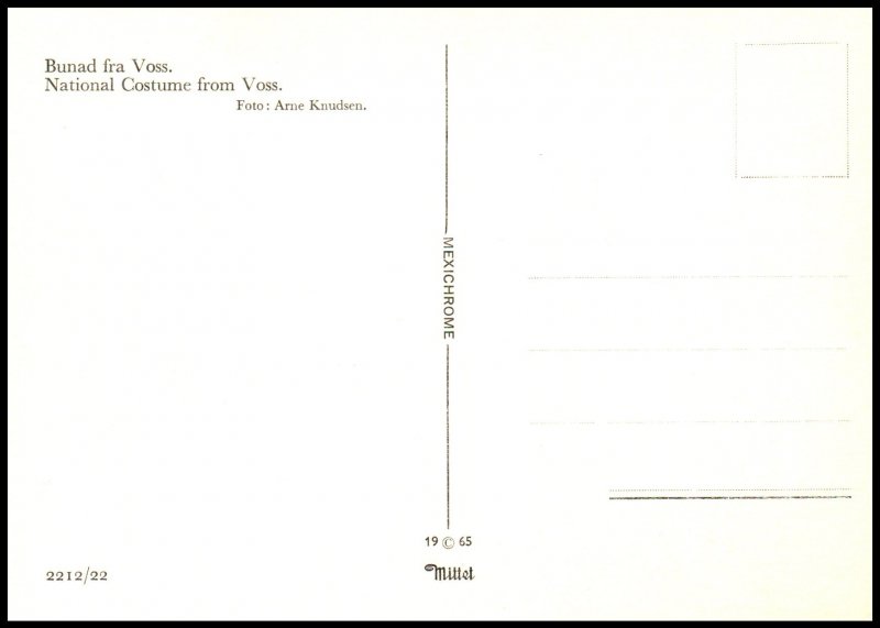 National Costume From Voss,Norway
