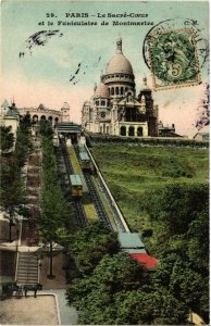 CPA Paris 18e Le Sacré Coeur et le Funiculaire de Montmartre (284170)