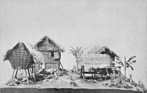 CHICAGO FIELD MUSEUM HISTORY~TINGUIAN VILLAGE~LUZON PHILIPPINE ISLANDS POSTCARD