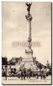 Old Postcard Bordeaux Girondins Monument