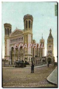 Old Postcard Lyon Basilica of Fourviere Nd