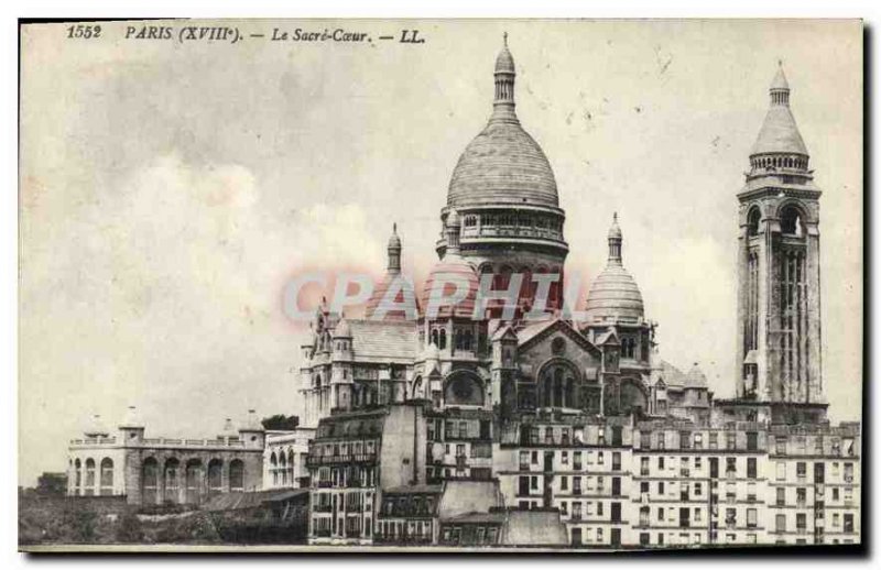 Old Postcard Paris (XVIII) Le Sacre Coeur