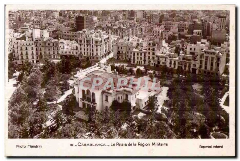 Old Postcard Morocco Casablanca Palace Military Region