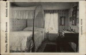 Guilford CT Dorothy Whitefield Tea Room Bedroom c1910 Postcard