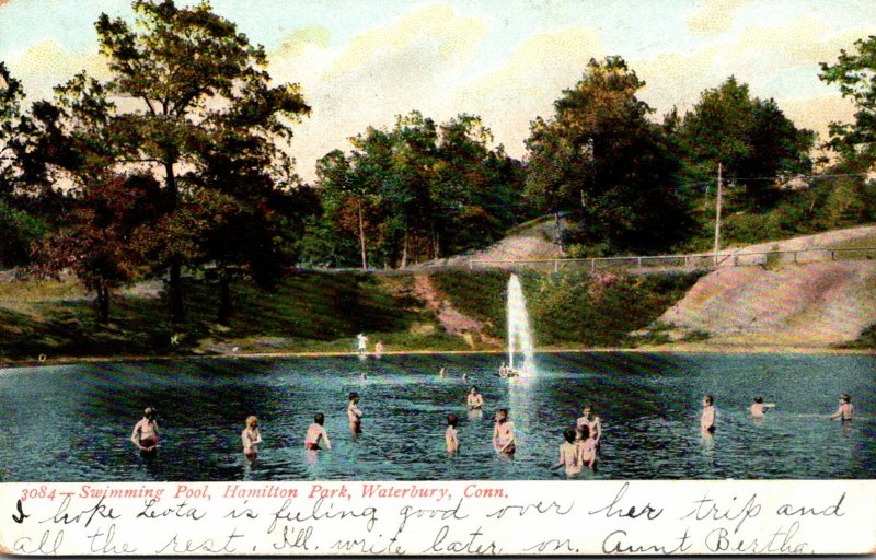 Connecticut Waterbury Hamilton Park Swimming Pool 1908