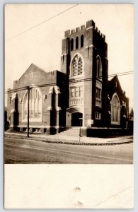 Cleveland OH~Community Baptist Church* @ 1550 Hayden Avenue~Tower~c1931 RPPC 