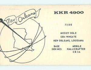 Comic - Qsl Ham Radio Card New Orleans Louisiana LA t1547