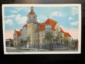 Vintage Postcard 1908 Music Hall Akron Ohio (OH)