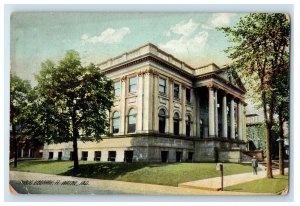 1910 Public Library Building Fort Wayne Indiana IN Rotograph Antique Postcard