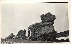 King Cove Alaska AK c1917 Real Photo Postcard #5 Lava Boulder