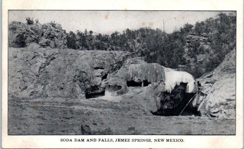 1920s Soda Dam and Falls Jemez Springs New Mexico Postcard