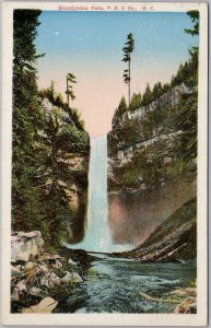 Brandywine Falls P.G.E. Ry. BC Canada 1928 Postcard Leonard Frank H82
