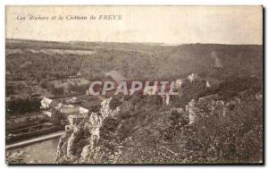 Old Postcard The Rocks and the Chateau de Freyr