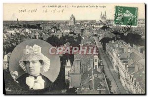 Old Postcard Angers Generale View Headdress And I & # 39Anjou Folklore