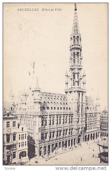 Hotel De Ville, Bruxelles, Belgium, 1900-1910s