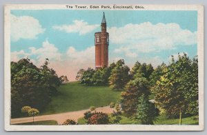 Cincinnati Ohio~Tower In Eden Park~Vintage Postcard 