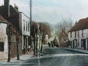 Vintage Antique Postcard Canterbury Rd Bridge Kent Traction Engine on Road