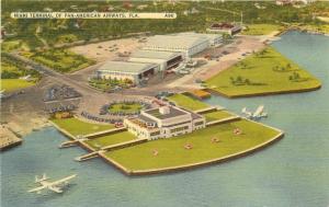 Airways Birdseye Miami Terminal Pan American 1940s Postcard Sommers 245