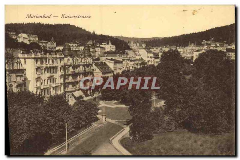 Old Postcard Marienbad Kaiserstrasse