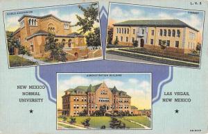 Las Vegas New Mexico Normal University Multiview Antique Postcard K84006