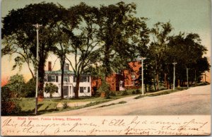 Vtg 1910s State Street Public Library Ellsworth Maine ME Postcard