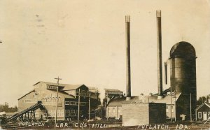 Postcard RPPC Idaho Potlatch Logging Lumber Saw Mill 1909 23-1653