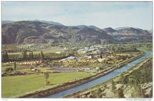 OLIVER, British Columbia, Canada, 1940-1960's; Aerial View Of Okanagan Valley