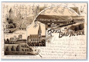 Saale-Unstrut Germany Postcard Greetings from Bad Kosen Multiview 1898 Posted