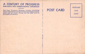 CHICAGO CENTURY OF PROGRESS EXPOSITION~TRANSPORT TRAVEL BUILDING~POSTCARD c1934