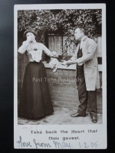 Romance & Real Heart Theme TAKE BACK THE HEART THAT THOU GAVE c1905 RP by Rotary