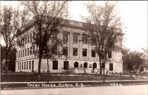 Real Photo Postcard Courthouse in Huron, South Dakota