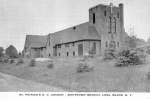 Smithtown Branch Long Island New York St Patrick Church Vintage Postcard K18229