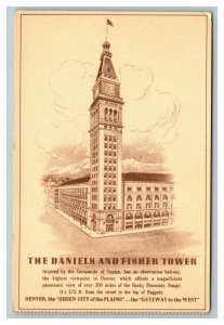 Vintage 1930's Postcard The Daniels & Fisher Tower Department Store Denver CO