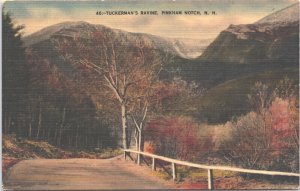 USA Tuckerman's Ravine Pinkham Notch New Hampshire Linen Postcard 09.32
