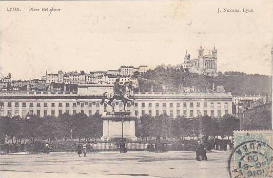 France Lyon Place Bellecour 1906