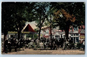 Excelsior Springs Missouri Postcard Sulpho Saline Pavilion Glimpse Broadway 1916