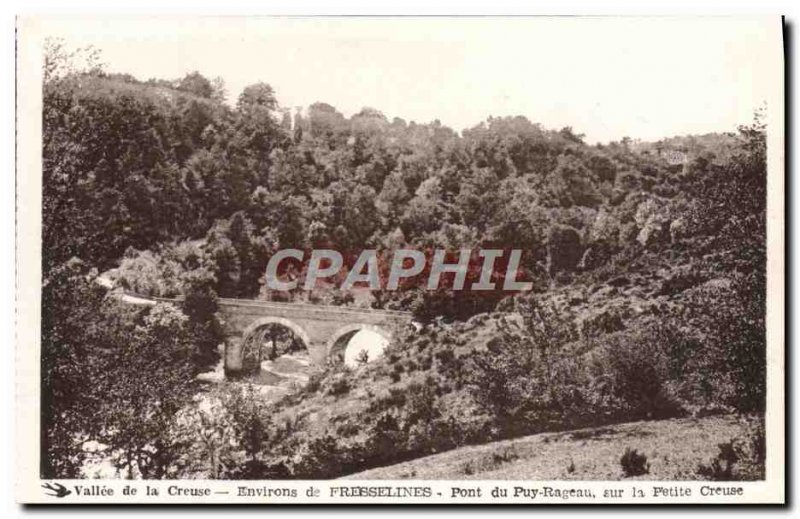 Old Postcard Vallee Creuse surroundings Fersslines Pont du Puy Rageau on the ...