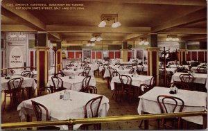 Emery's Cafeteria Basement Rex Theatre Salt Lake City UT Postcard PC442