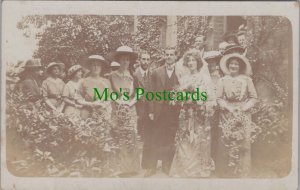 Social History Postcard - Wedding Party, Fashions, Fashion, Ancestors Ref.DC49